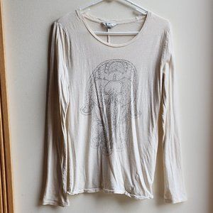 Lucky Lotus Elephant Design Long Sleeve Jersey Size Small